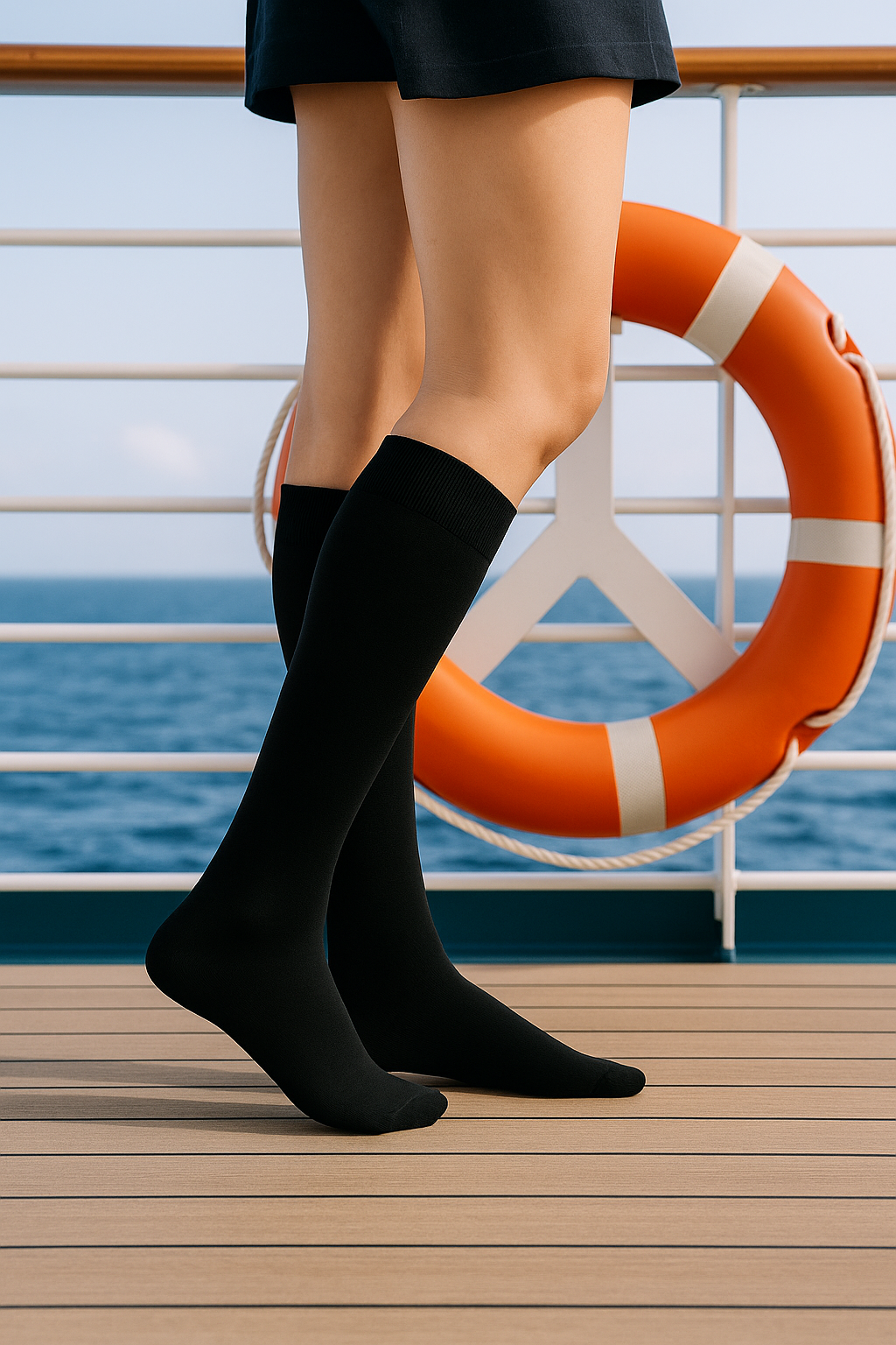 Sronam Black Compression Socks